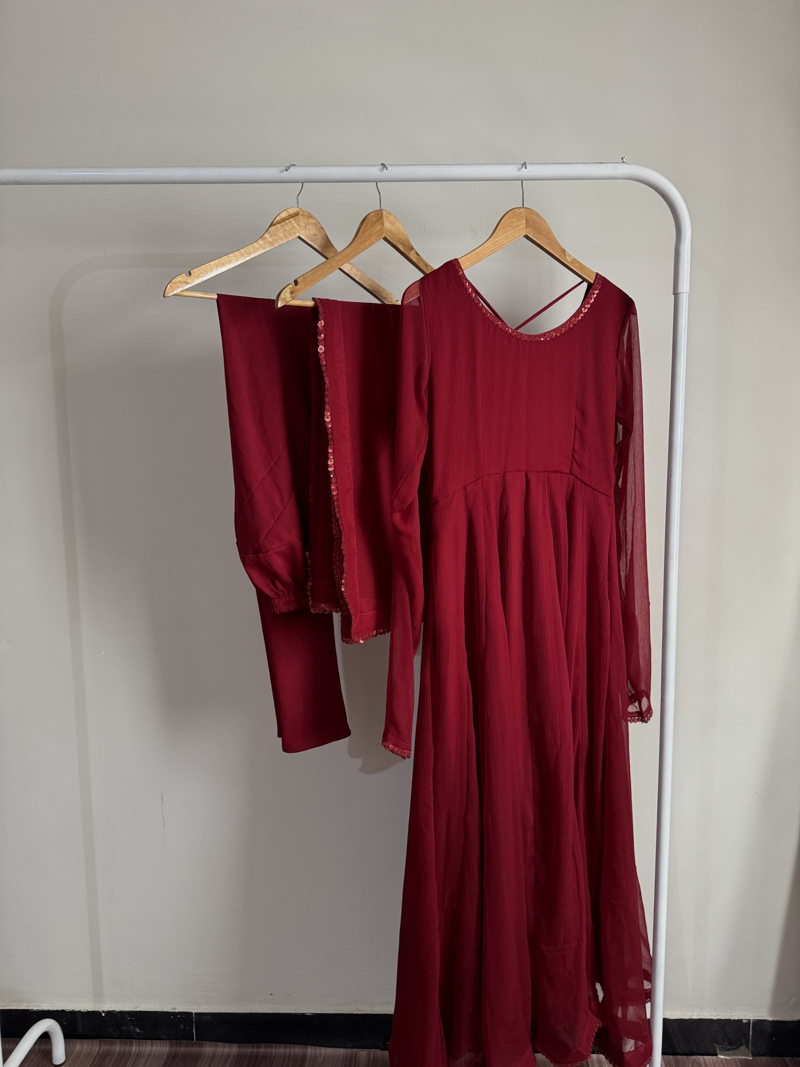 Maroon Modest Kalidar