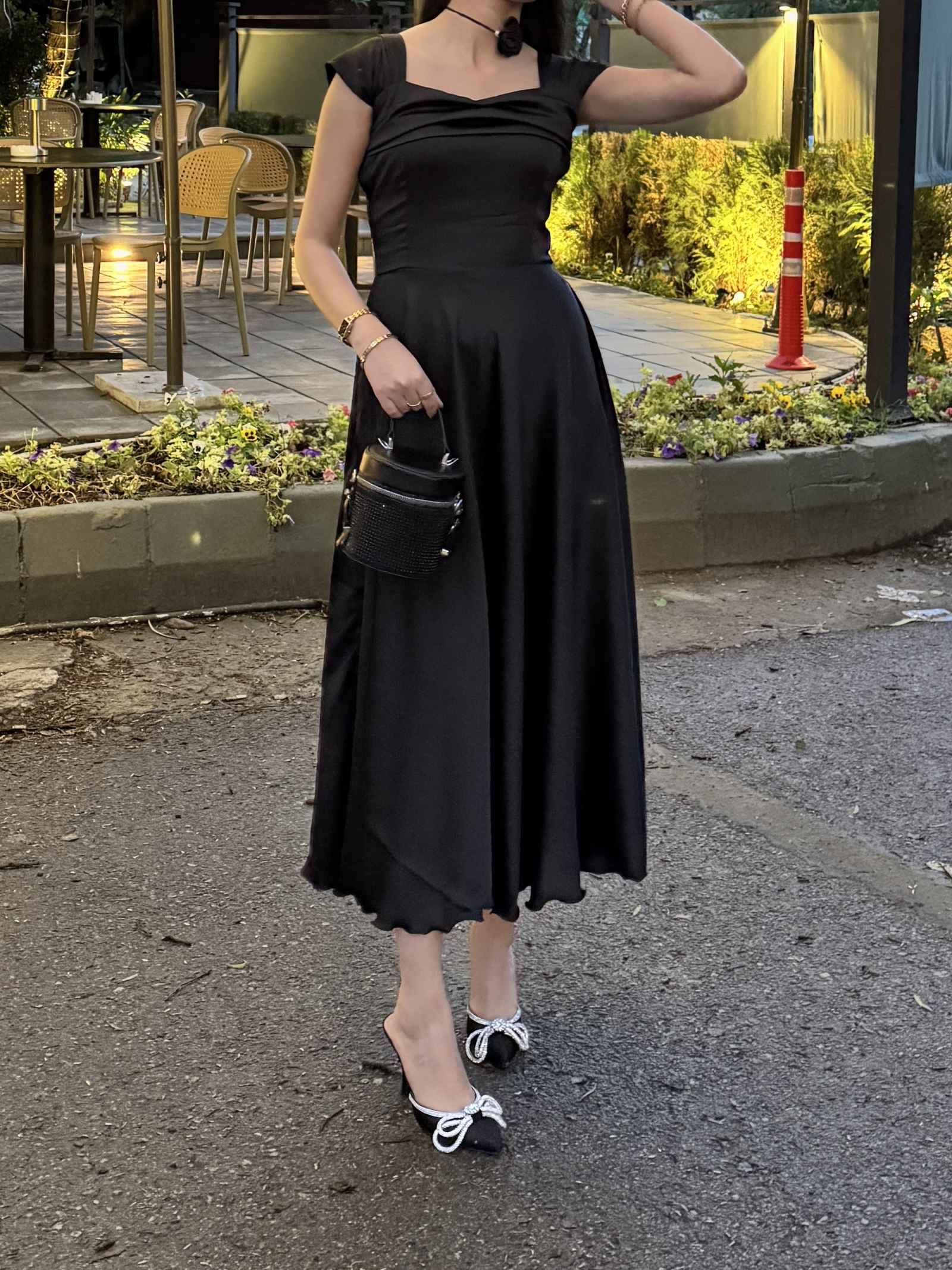 Black Lilith silk Dress
