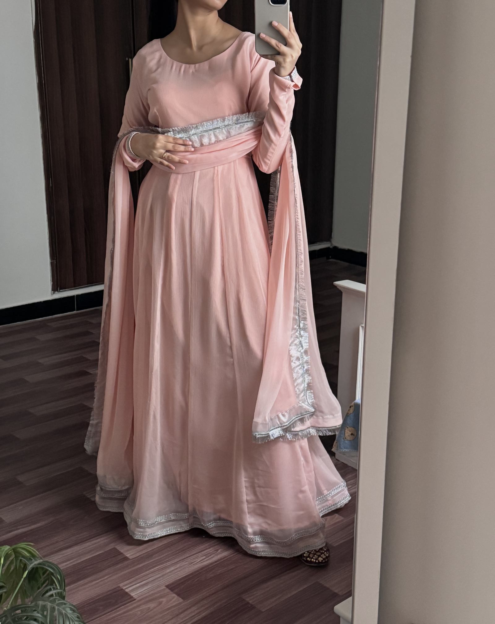 Pink Peach Anarkali