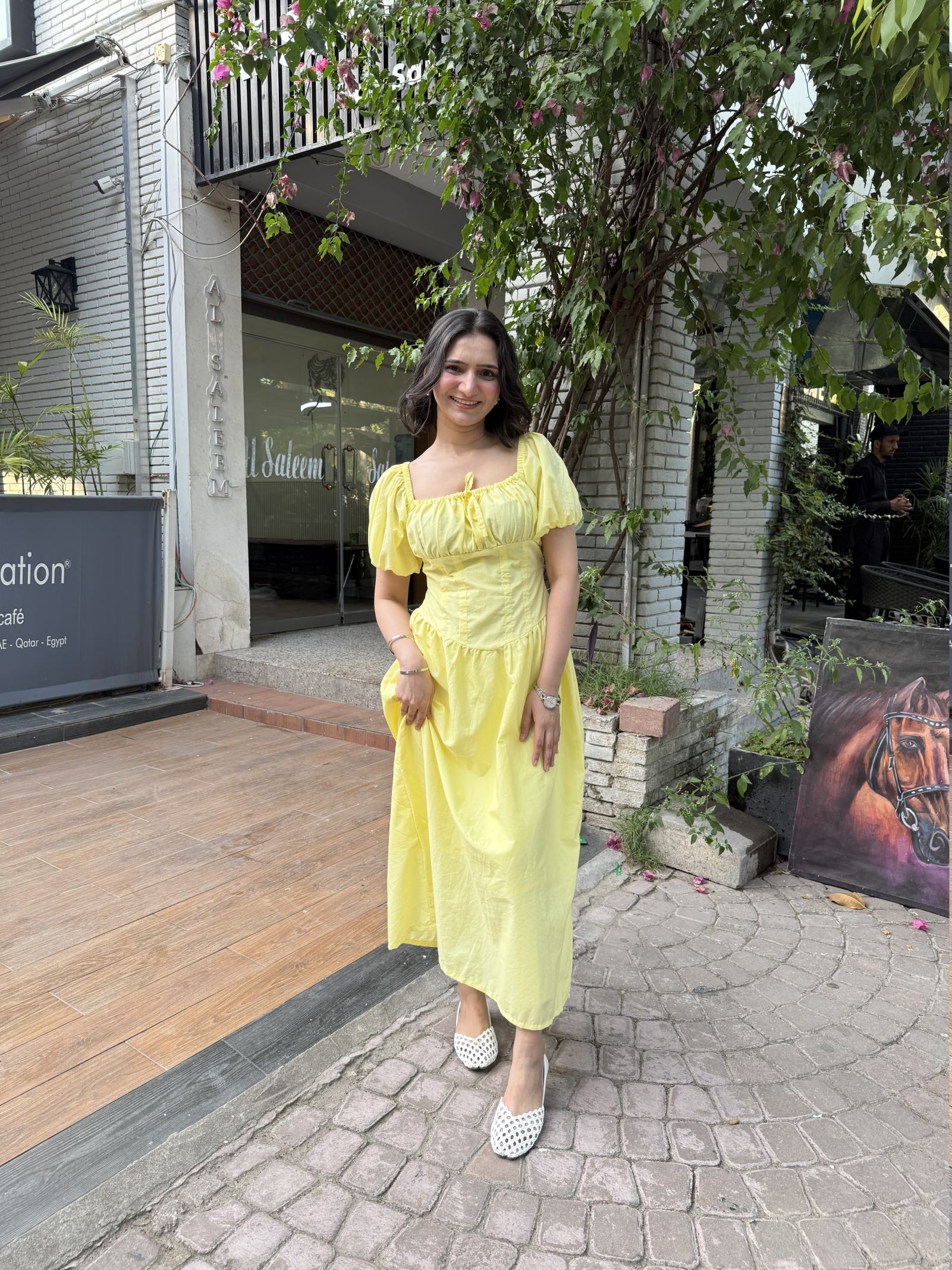 yellow Corset Dress