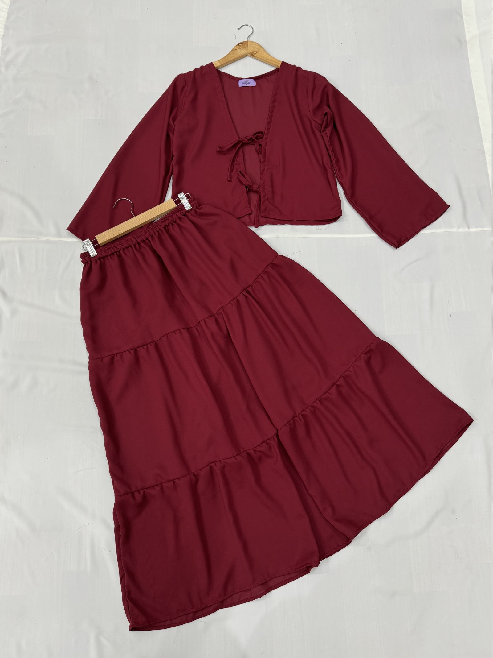 Maroon Korean Coord Set