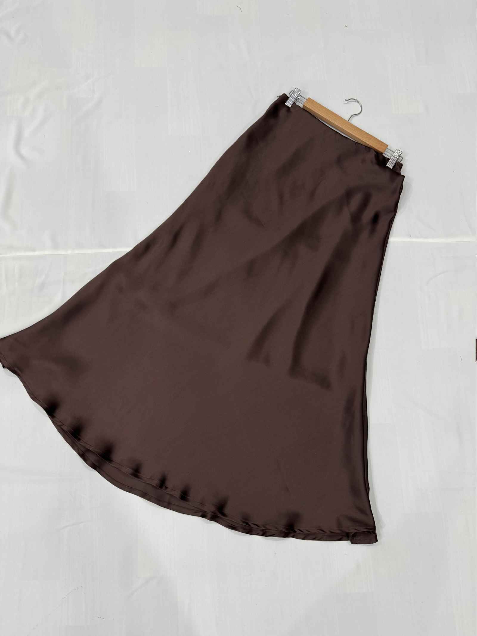 Brown Satin Skirt
